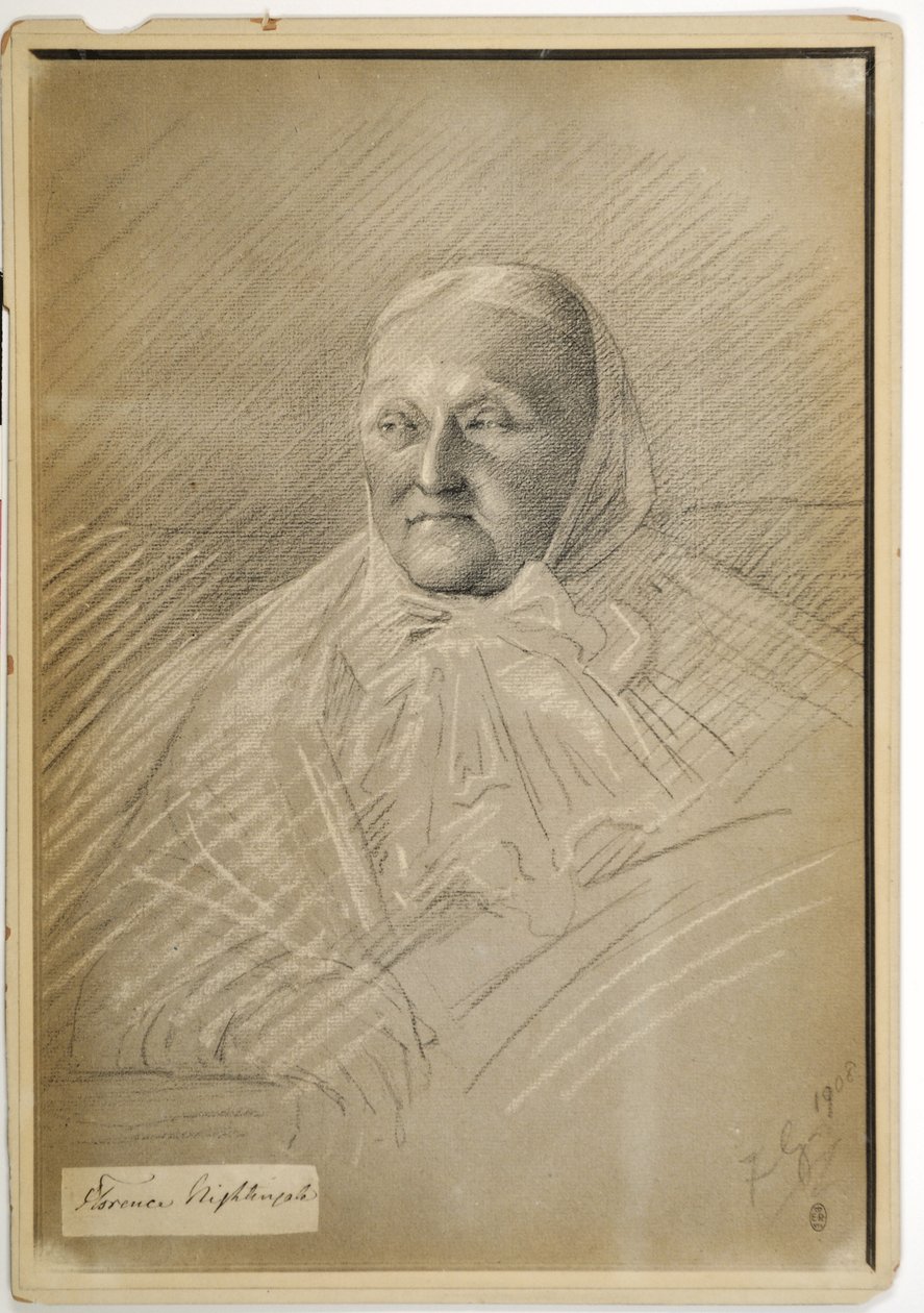 Florence Nightingale im Bett, 1908 von Lady Gleichen