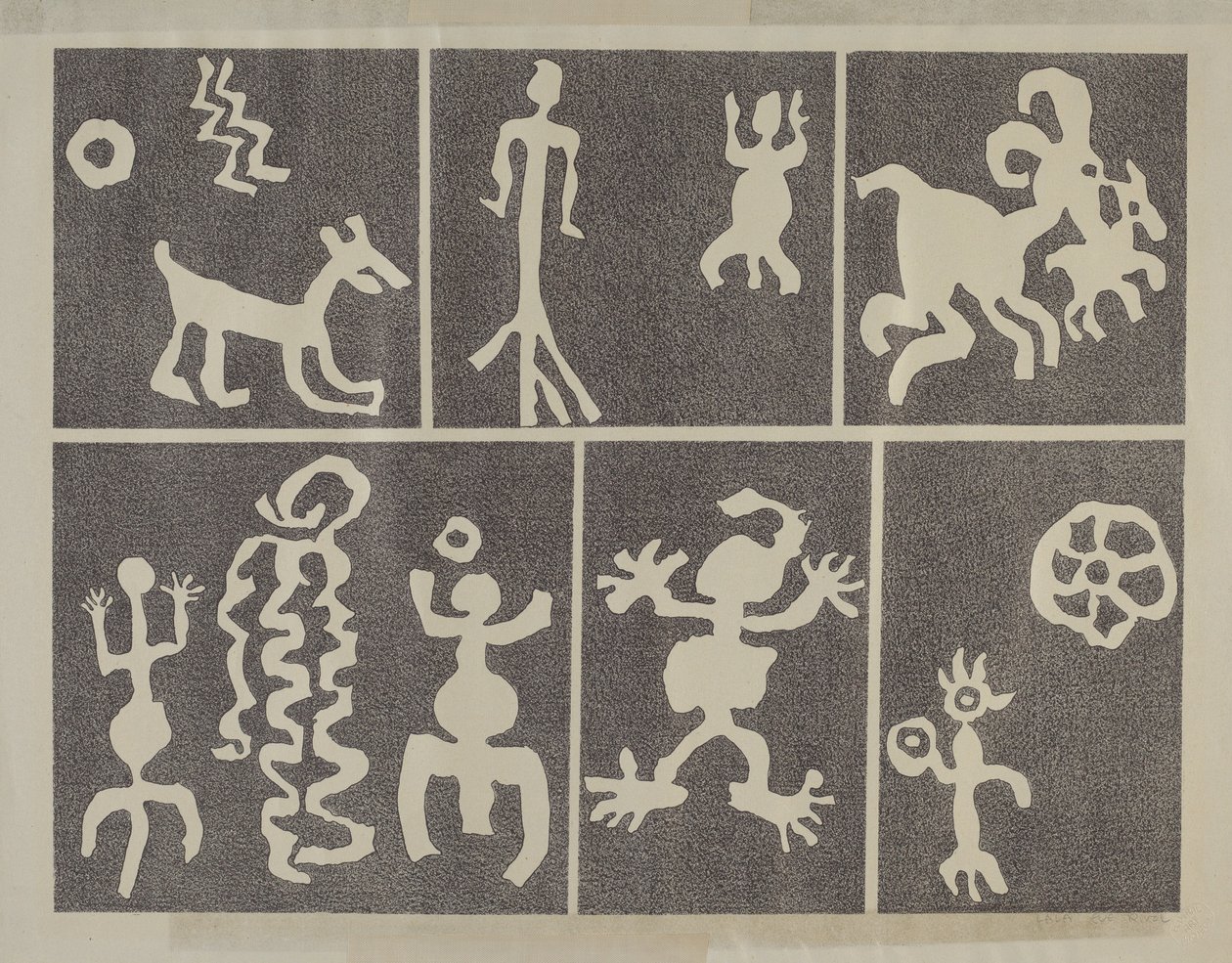 Petroglyphen-Design von Lala Eve Rivol