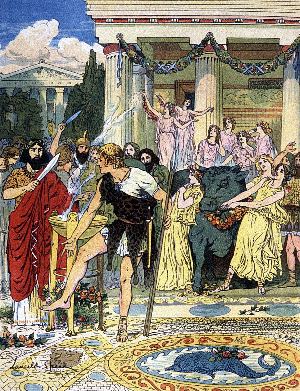 Pelias und Jason, um 1900 (Illustration) von Lancelot Speed