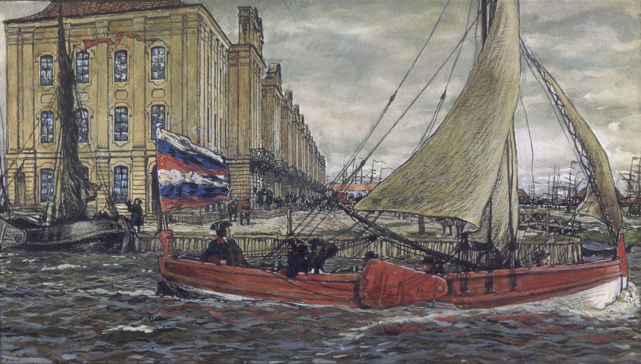 Das Botik von Peter dem Großen, 1906 von Lanceray