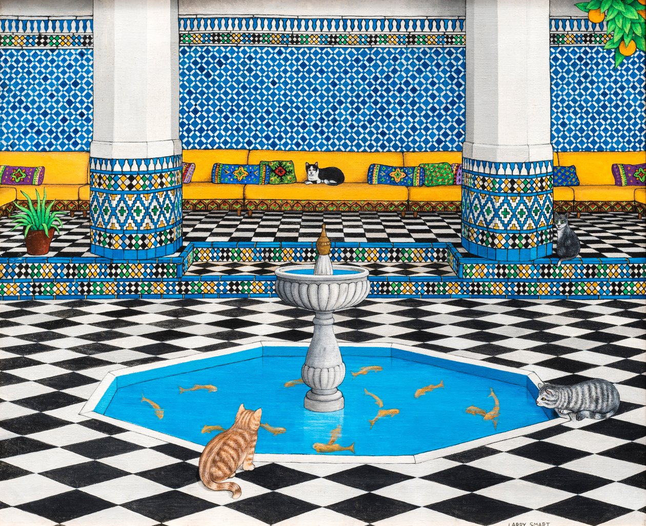 Coole Katzen in Marrakesch, 1993 von Larry Smart