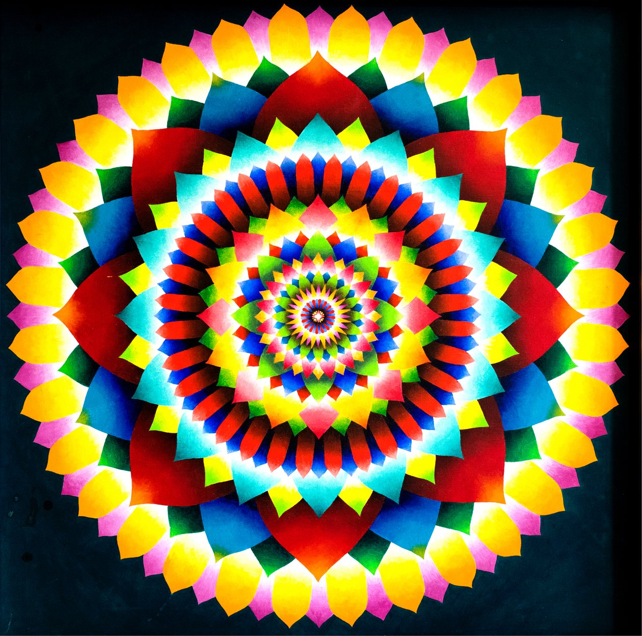 Psychedelisches Mandala, 1969 von Larry Smart