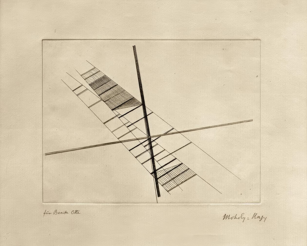 Sich schneidende Diagonalen von Laszlo Moholy Nagy