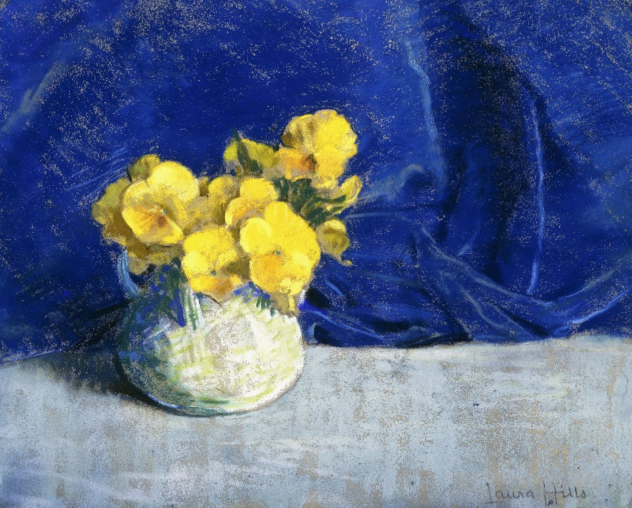 Gelbe Stiefmütterchen von Laura Coombs Hills