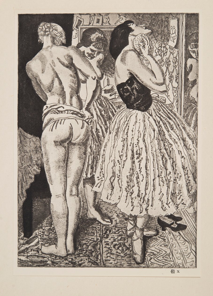 Die drei Grazien des Balletts, veröffentlicht 1927 von Laura Knight