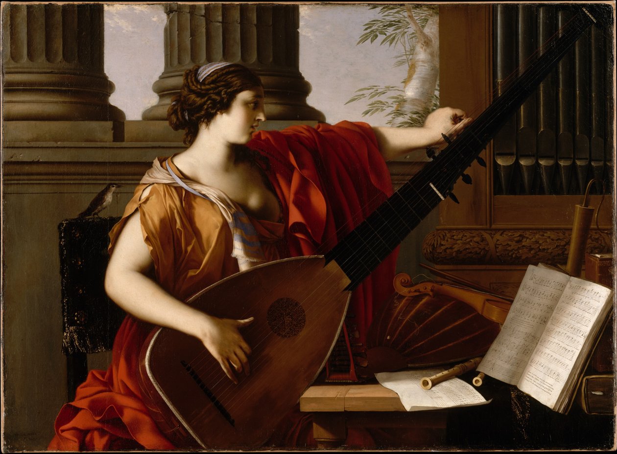 Allegorische Figur der Musik von Laurent de la Hyre