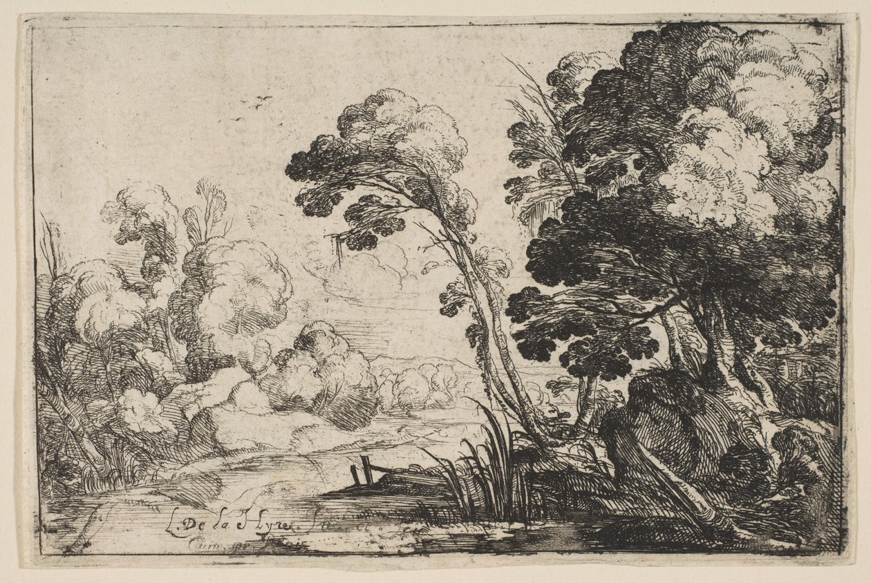 Fluss im Wald von Laurent de la Hyre
