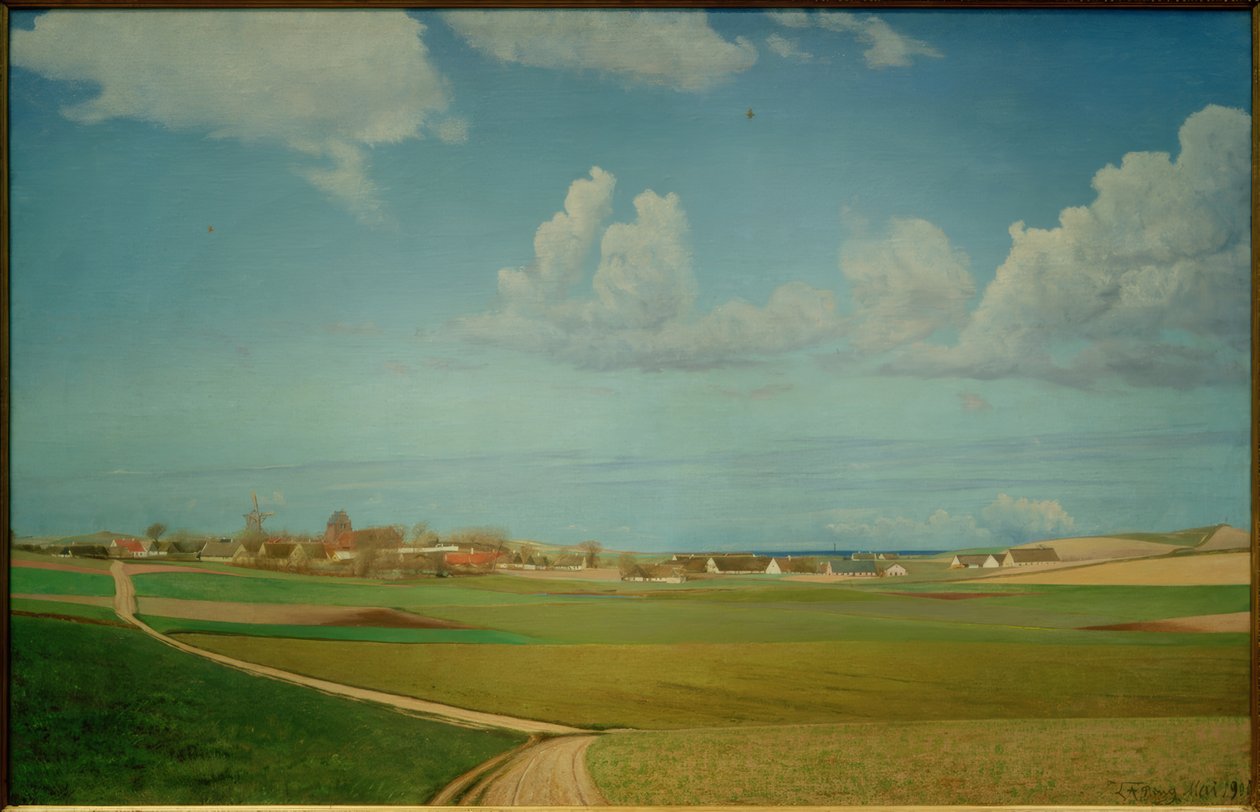 Blick auf den Ort Melby von Laurits Andersen Ring