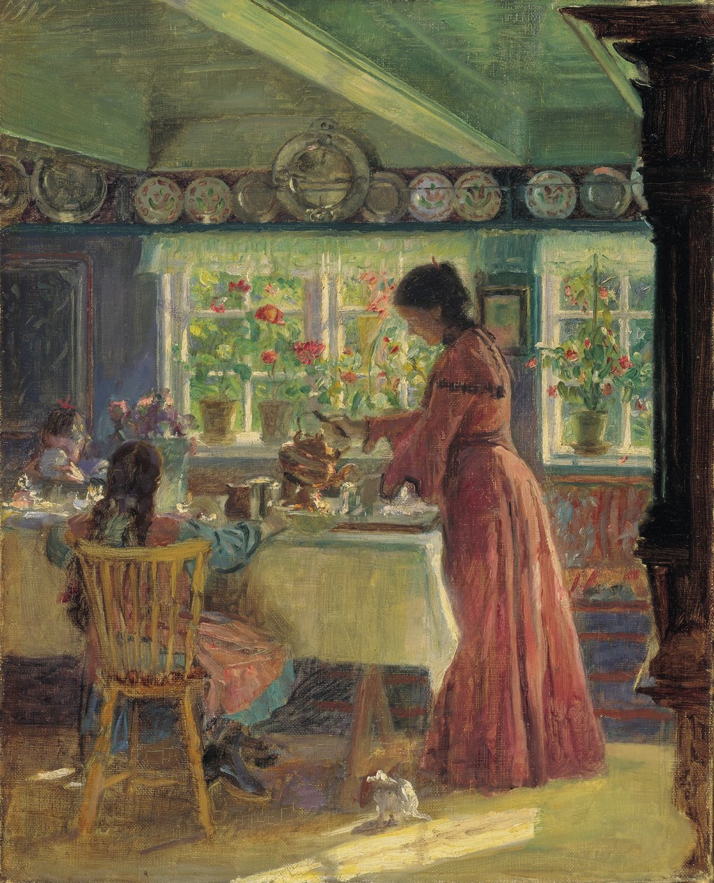 Morgendlichen Kaffee einschenken von Laurits Regner Tuxen