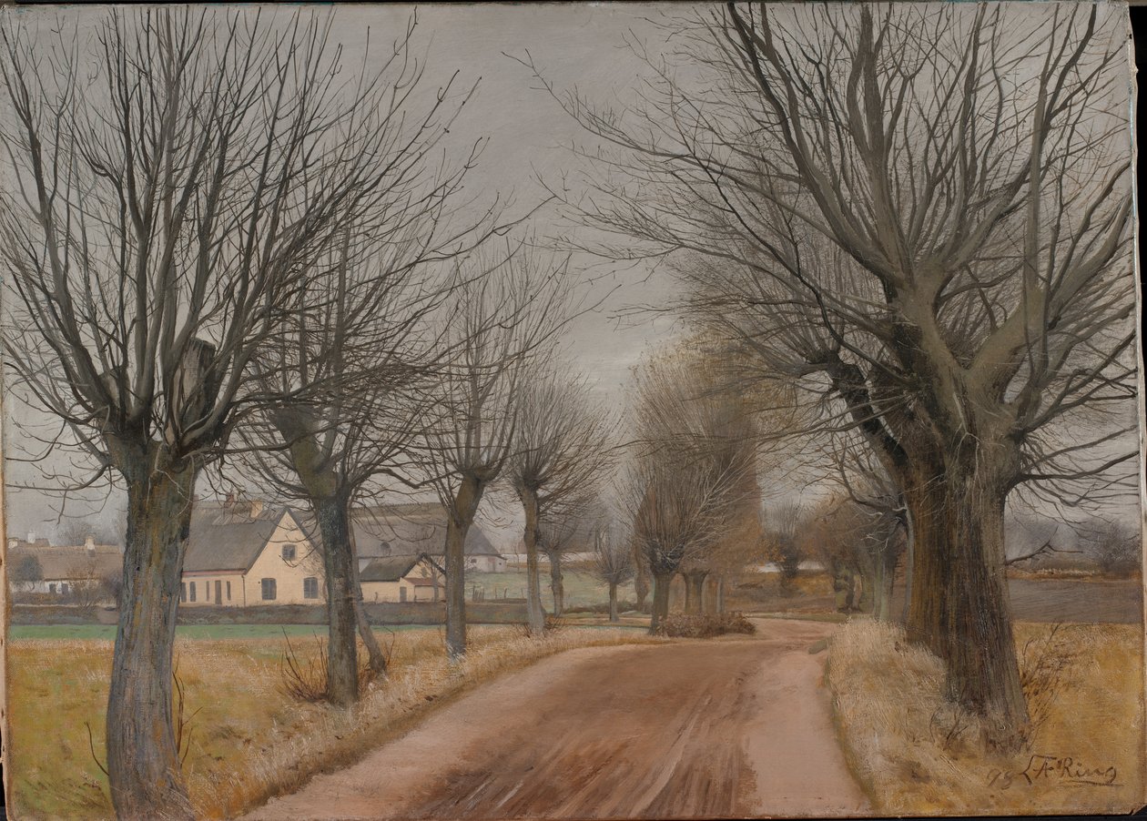 Eine Straße in der Nähe von Vinderød, Seeland, 1898 von Laurits Andersen Ring