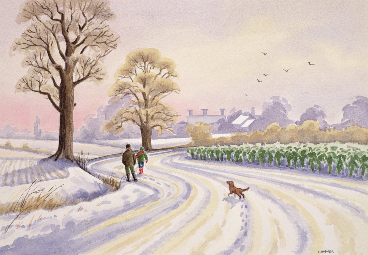 Spaziergang im Schnee von Lavinia Hamer