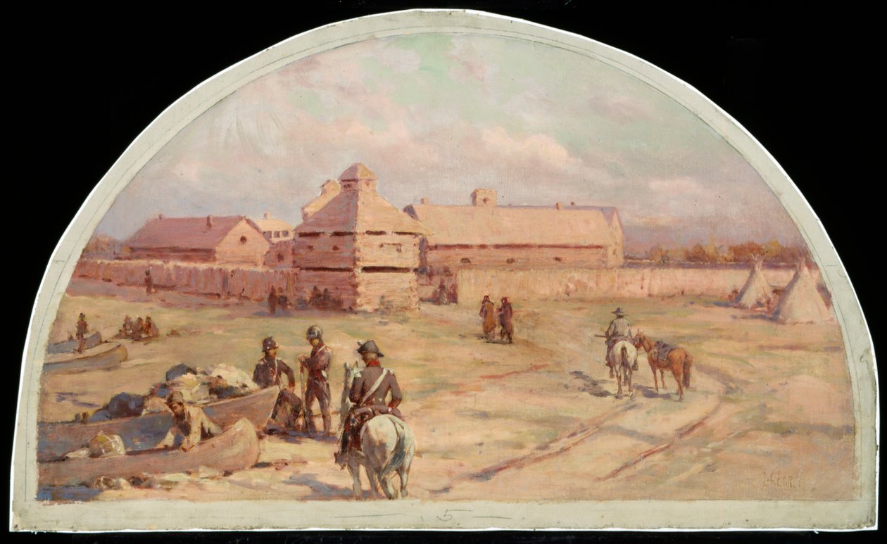 Das erste Fort Dearborn, 1803, 1900 von Lawrence Carmichael Earle