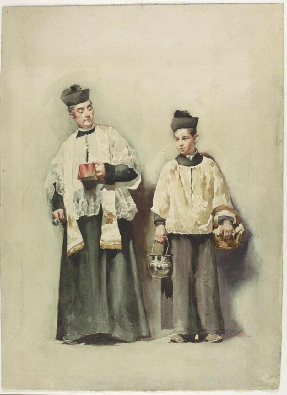 Priester und Junge von Lawrence Carmichael Earle