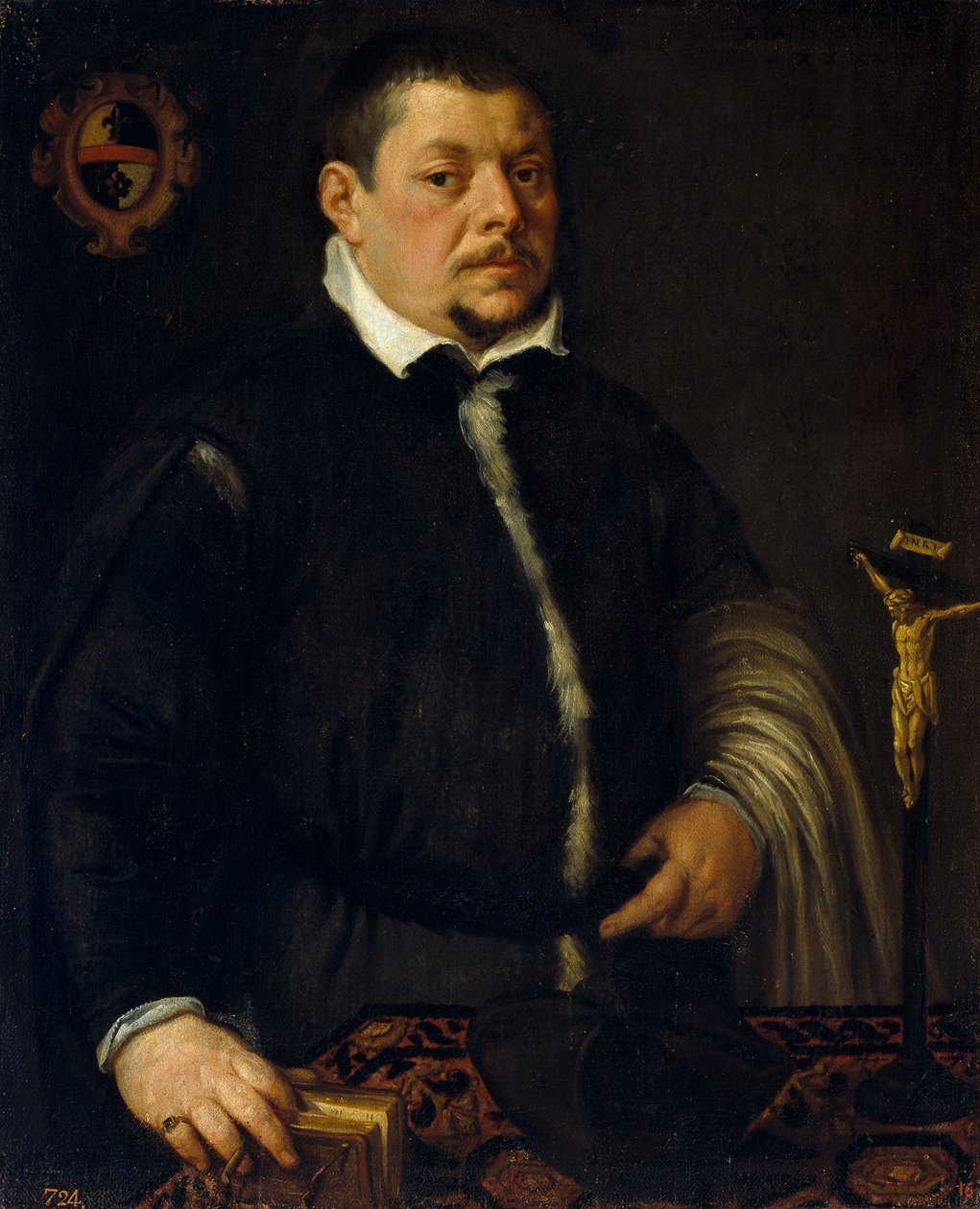 Magistrat mit Kruzifix von Leandro Bassano