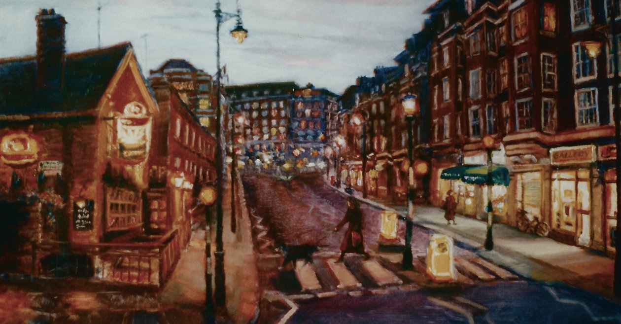 Ebury Bridge Rd. 2001, Pimlico Abendstraße von Lee Campbell