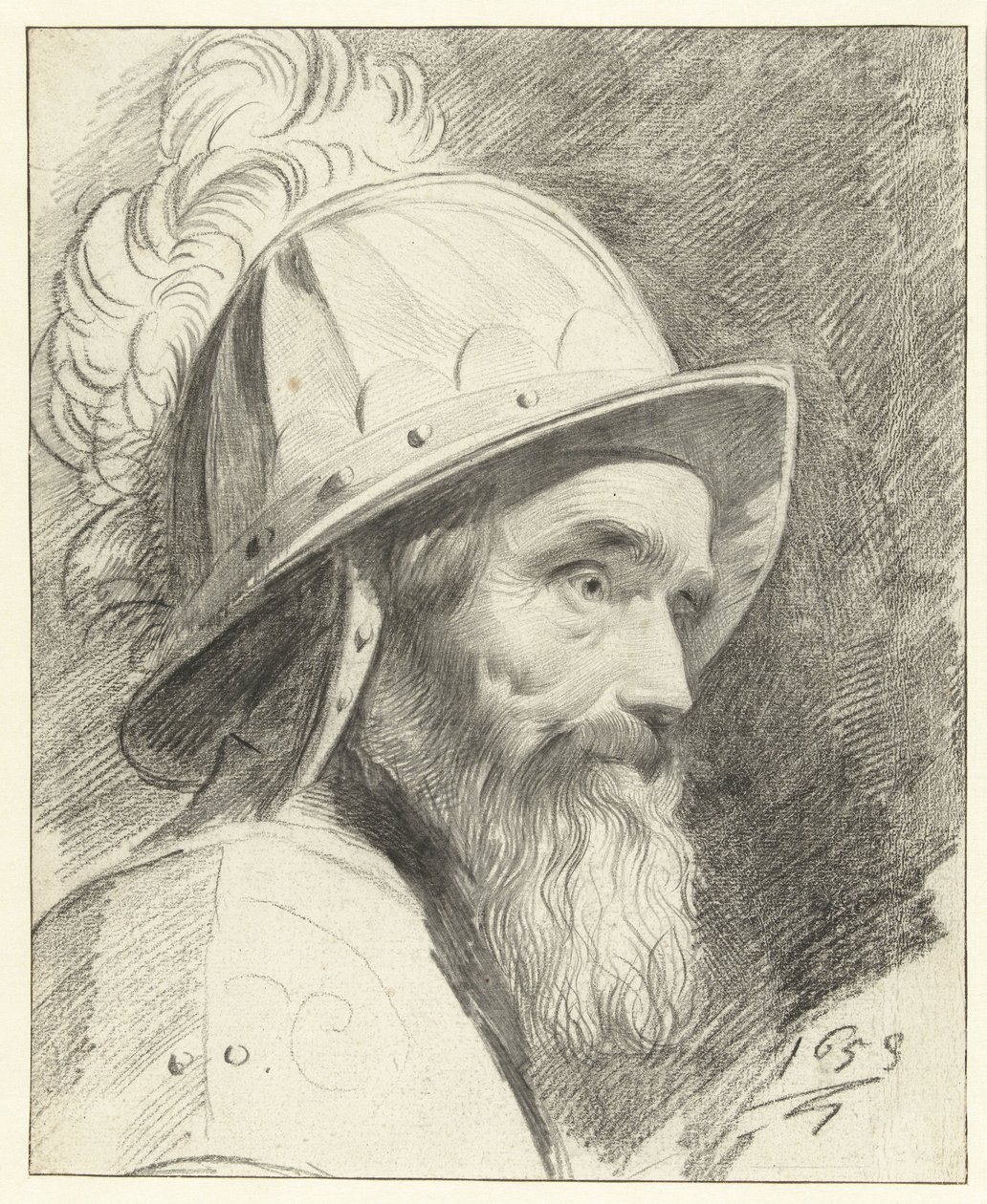 Büste eines Kriegers mit Helm von Leendert van der Cooghen