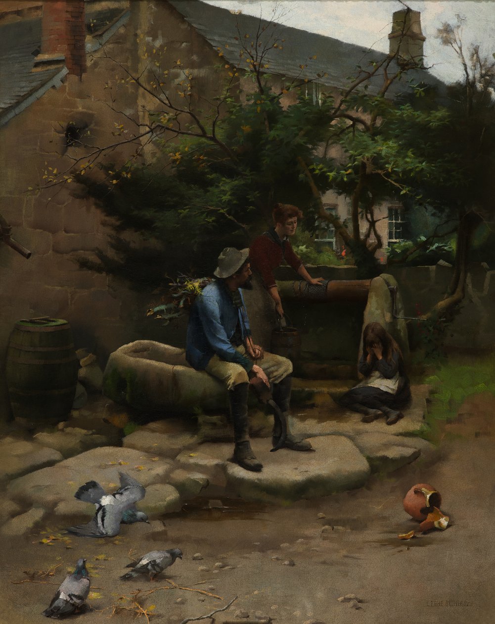 Zerbrochener Topf, ca. 1895 von Leghe Suthers