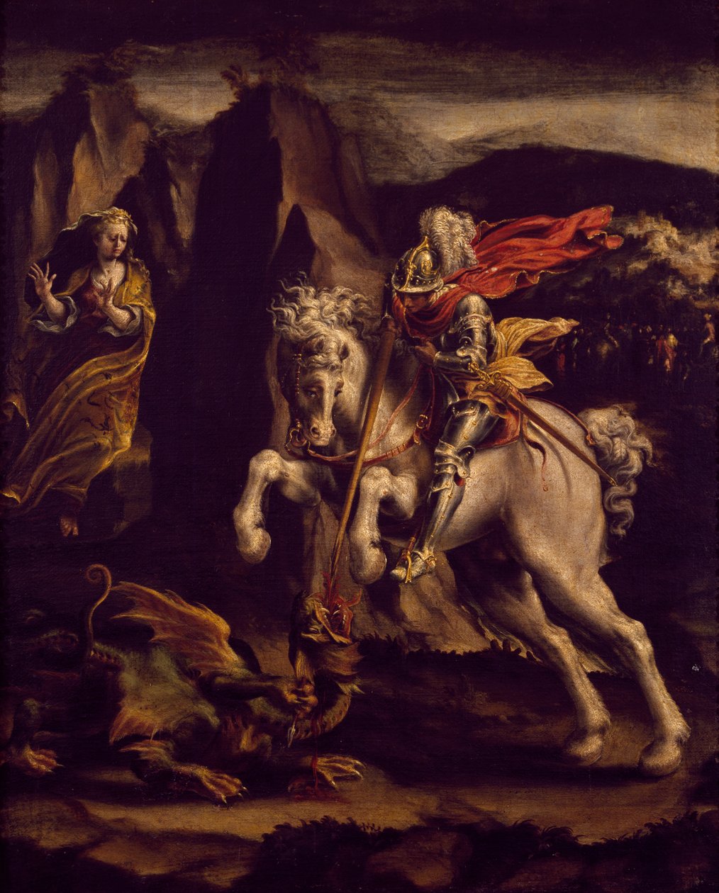 St. Georg und der Drache von Lelio Orsi da Novellara