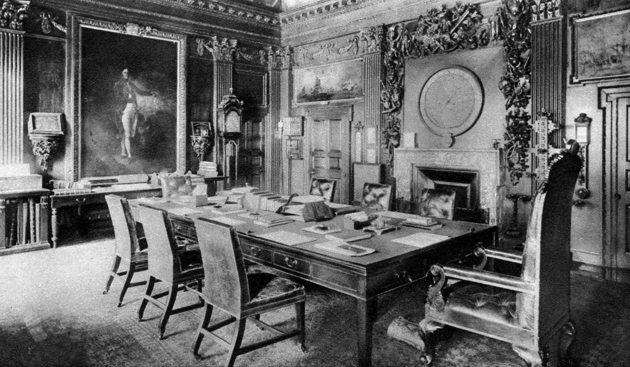 Der Sitzungssaal des Admirals, London, 1926-1927 von Lemere