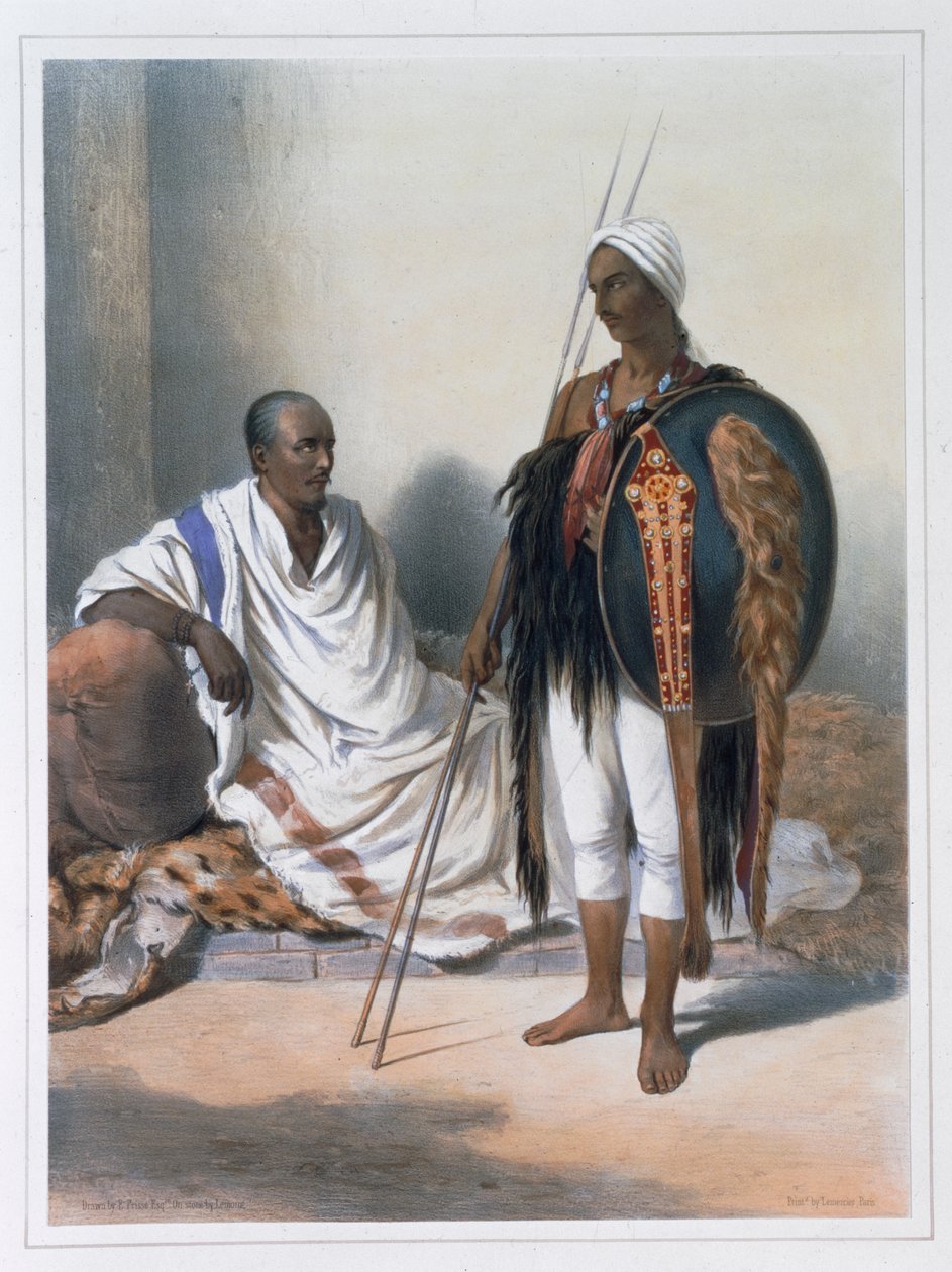 Abessinischer Priester und Krieger, 1848 von Lemoine
