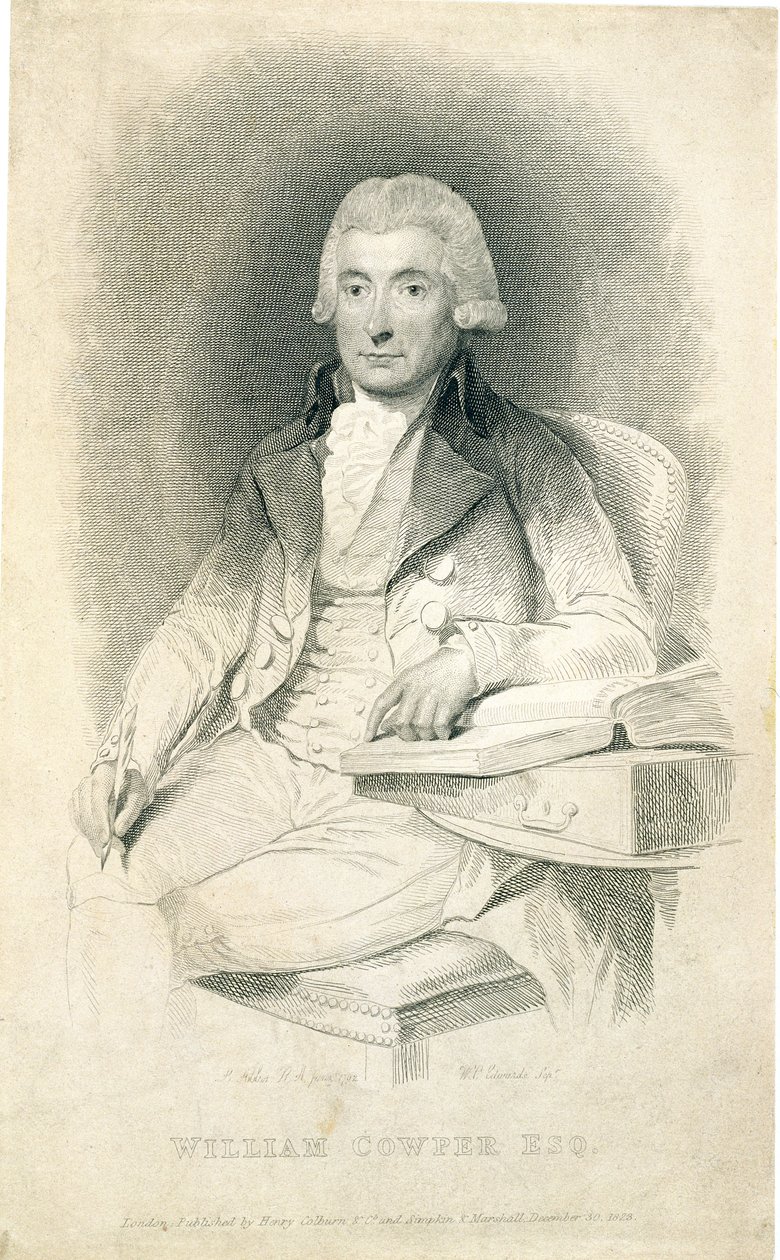 William Cowper, graviert von W.C. Edwards, 1823 von Lemuel Francis Abbott