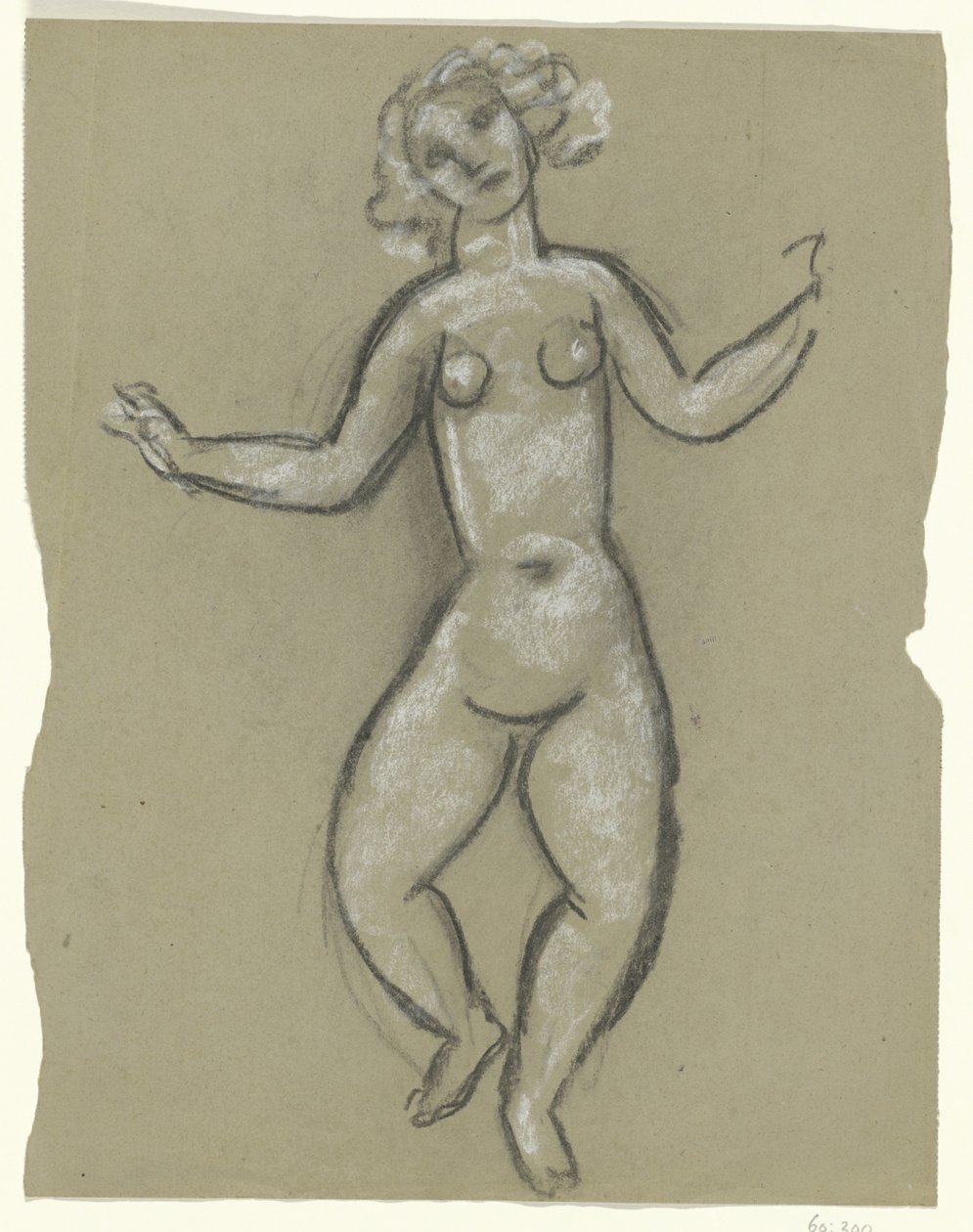 Tanzender weiblicher Akt von Leo Gestel