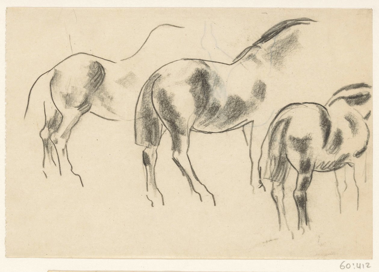 Drei Pferde von Leo Gestel