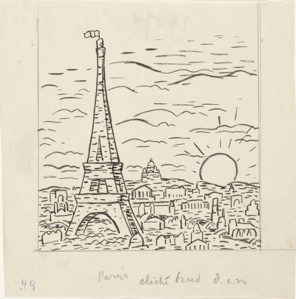 Ansicht des Eiffelturms in Paris von Leo Gestel
