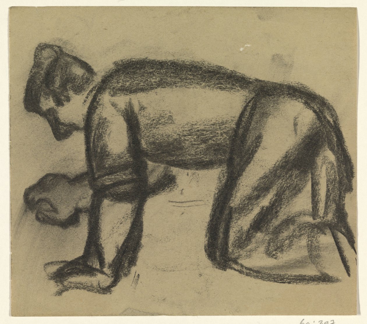Mann auf Händen und Knien von Leo Gestel