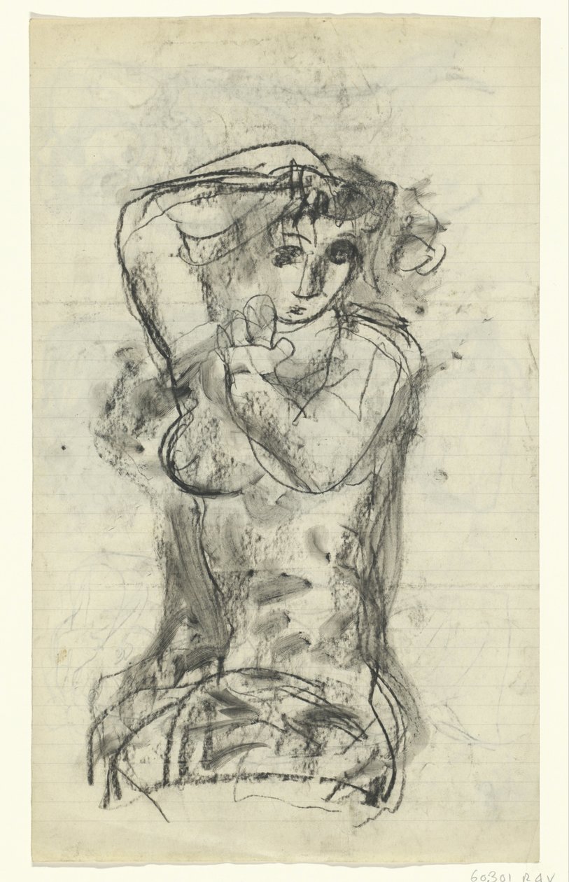 Nackte sitzende Frau von Leo Gestel