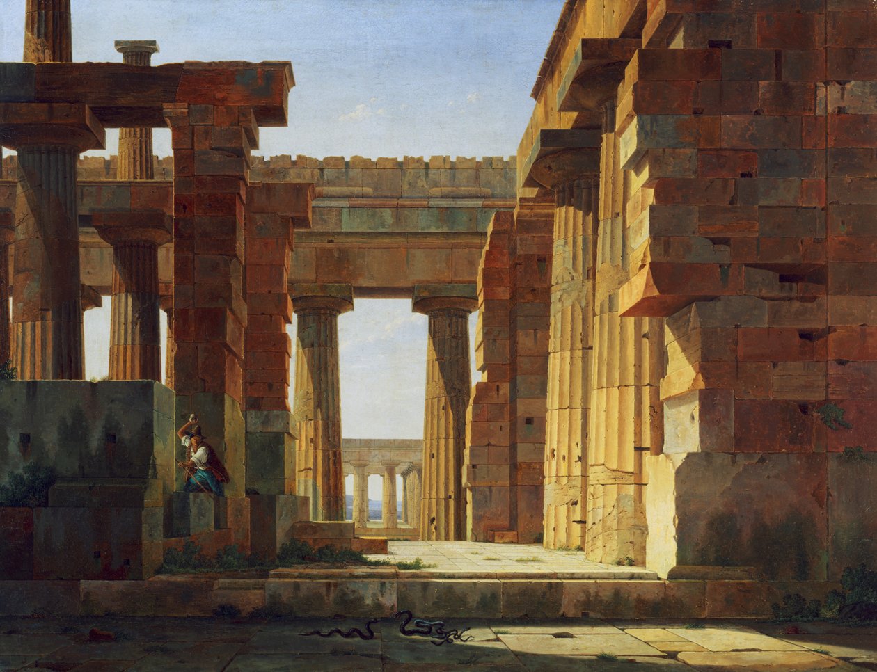 Der Poseidon-Tempel in Paestum von Leo von Klenze