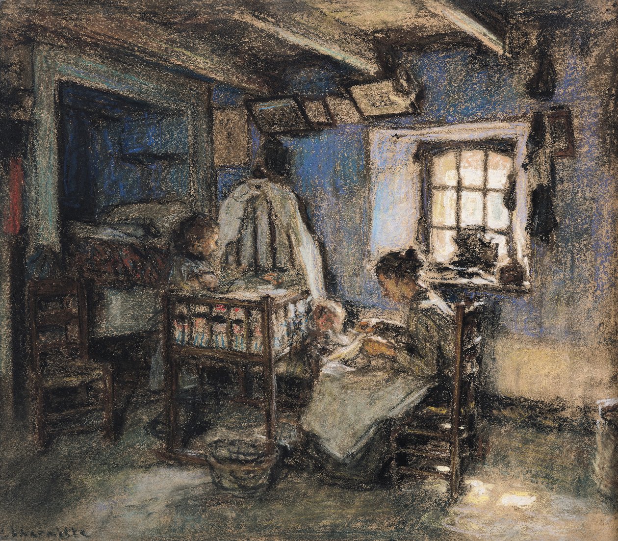 Innenraum, Wissant, 1913 von Leon Augustin Lhermitte