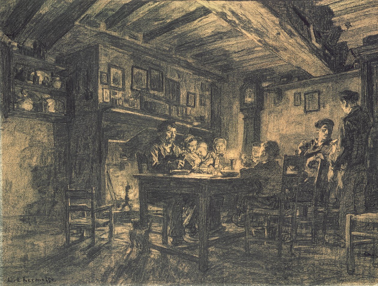 Familienabendessen, 1883 von Leon Augustin Lhermitte