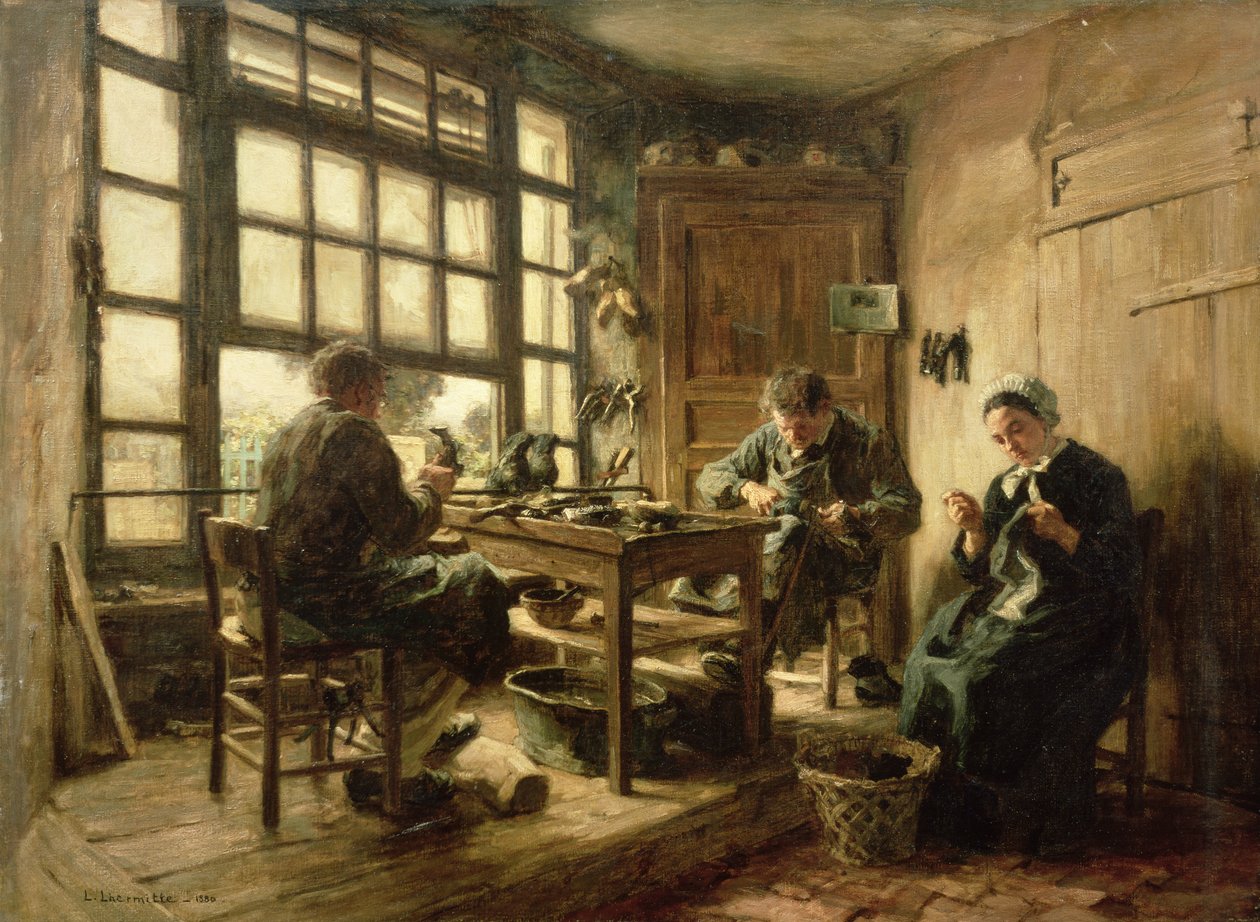 Die Schuster, 1880 von Leon Augustin Lhermitte