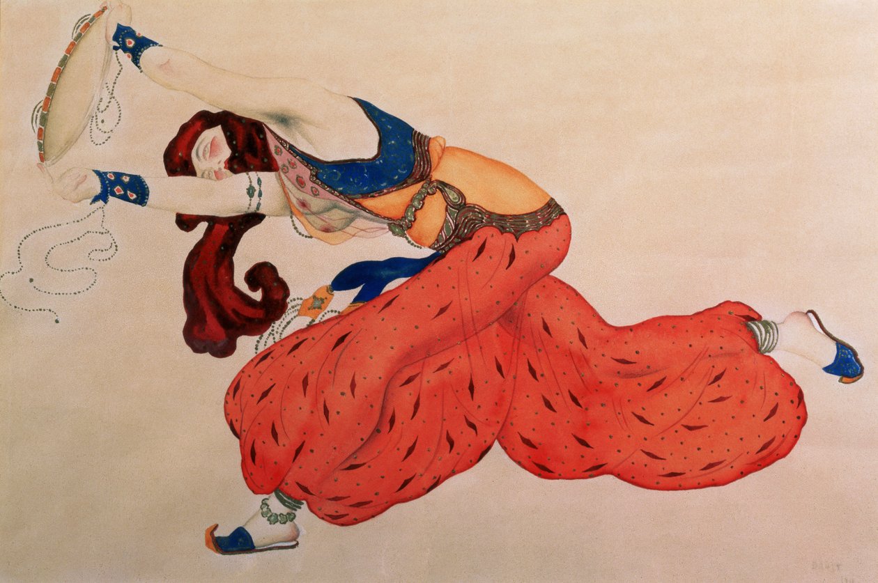Studie für eine Tänzerfigur für Scheherazade von Leon Bakst