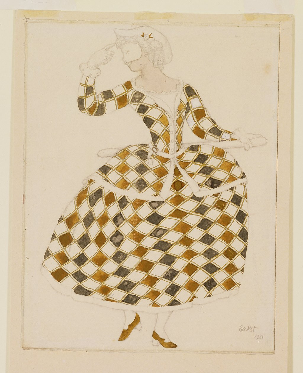Kostümentwurf für Columbine, aus Dornröschen, 1921 von Leon Bakst