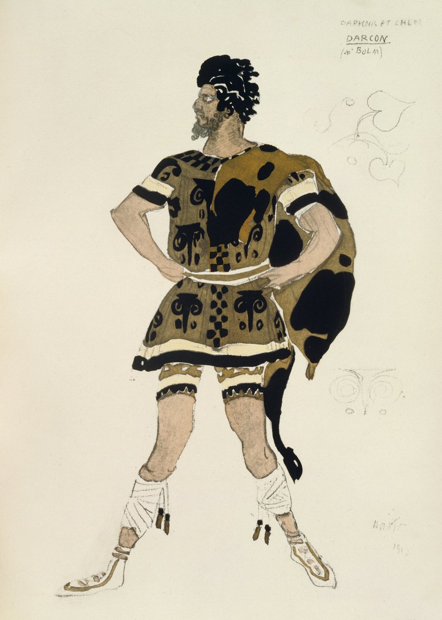 Kostüm für Darcon, aus Daphnis und Chloe, ca. 1912 von Leon Bakst