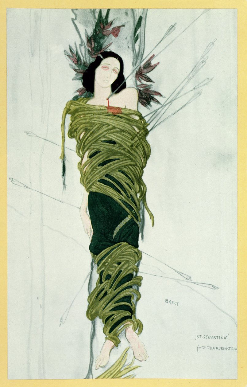 Ida Lvovna Rubinstein (c.1885-1960) in Der Märtyrer des heiligen Sebastian, c.1911-22 von Leon Bakst