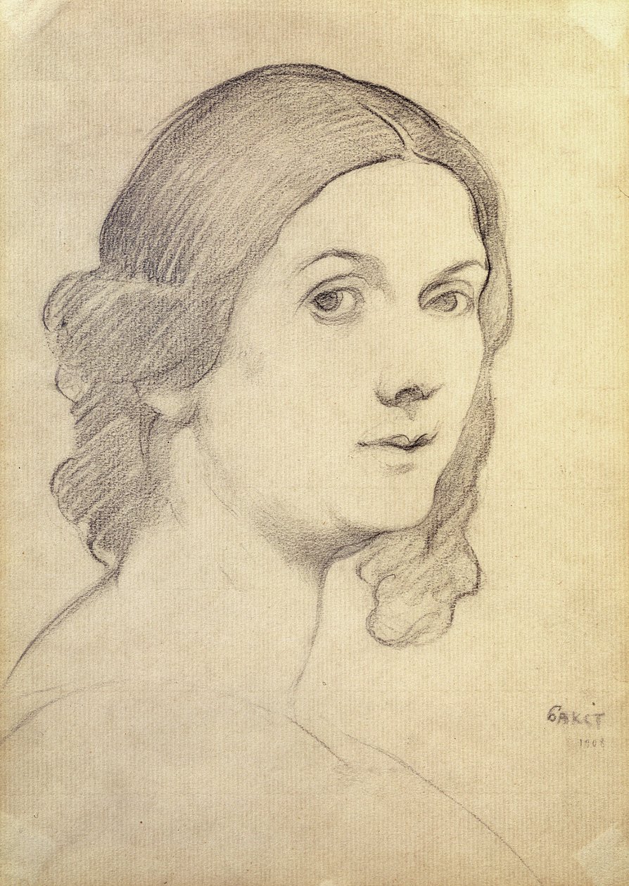 Porträt von Isadora Duncan (1877-1927), 1908 von Leon Bakst