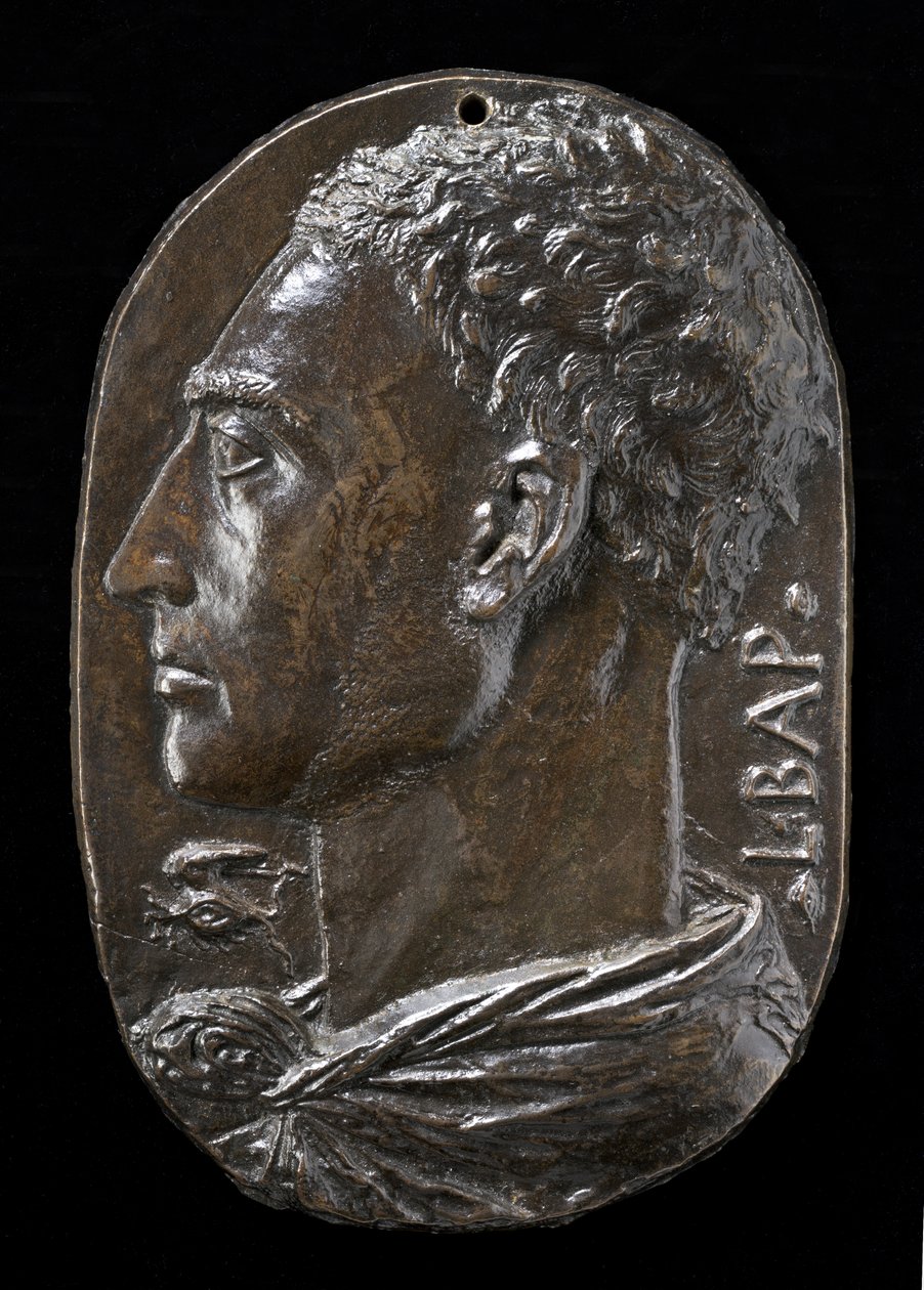 Selbstporträt, ca. 1435 (Bronze) von Leon Battista Alberti