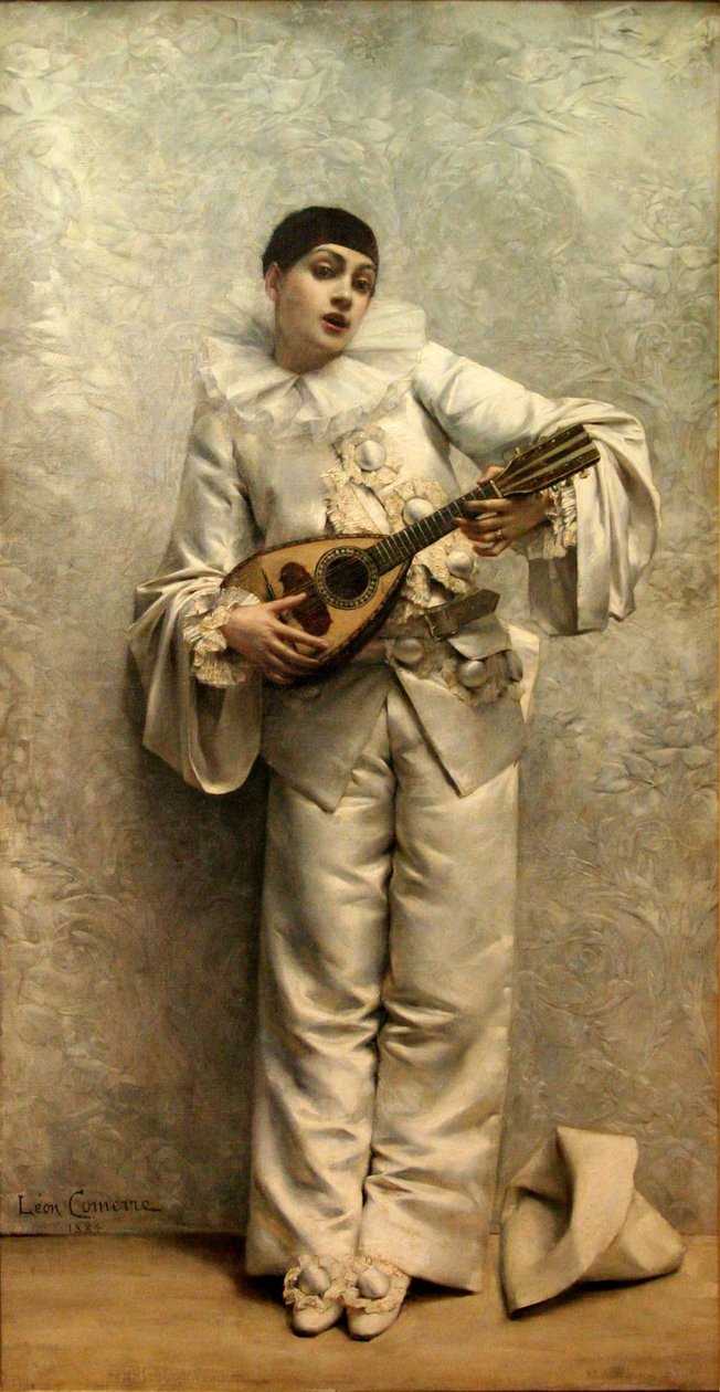 Pierrot spielt Mandoline von Leon Francois Comerre
