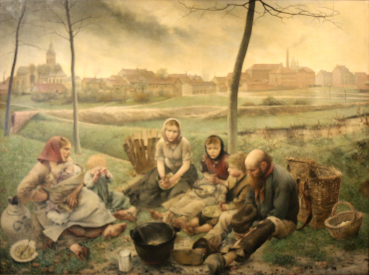 Die Kreideverkäufer - Mittags von Léon Frédéric