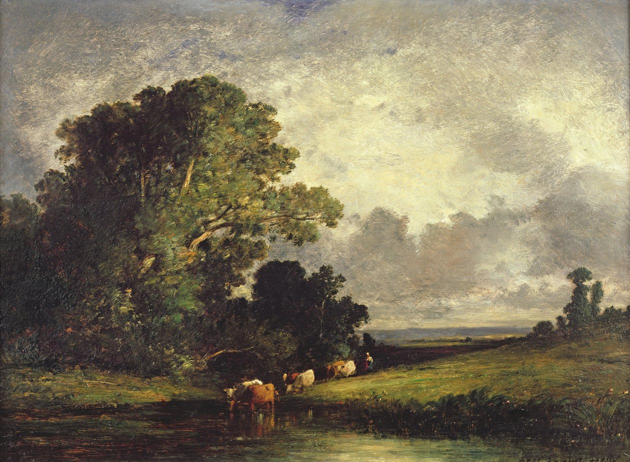 Der Wasserplatz, Fontainebleau von Leon Victor Dupre