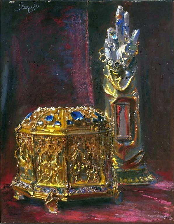 Reliquiare für Kopf und Hand des hl. Stanislaus von Leon Wyczokowski