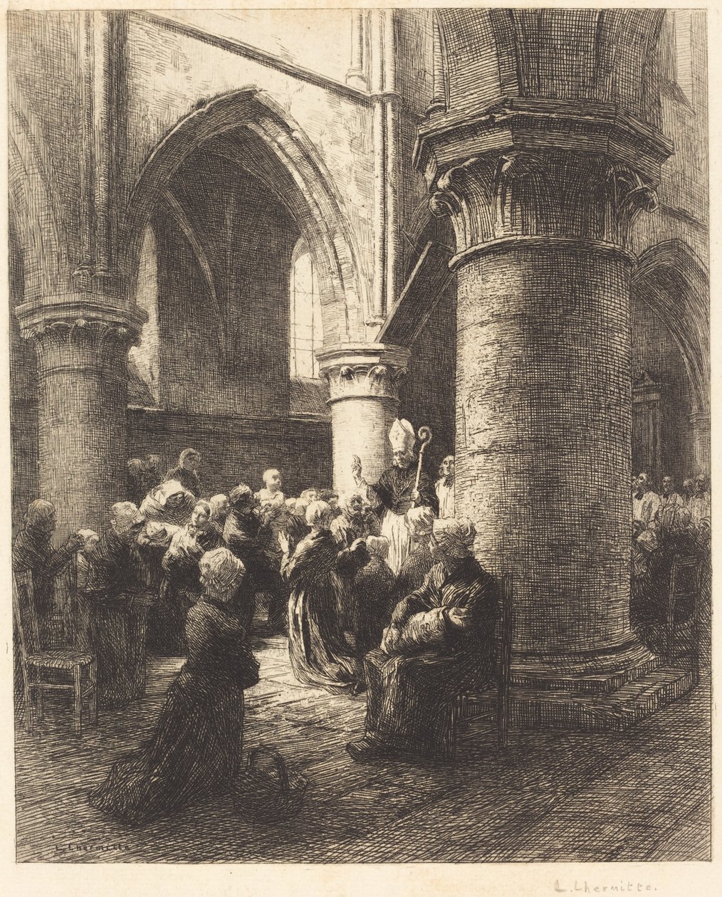 Eine bischöfliche Visitation von Leon Augustin Lhermitte