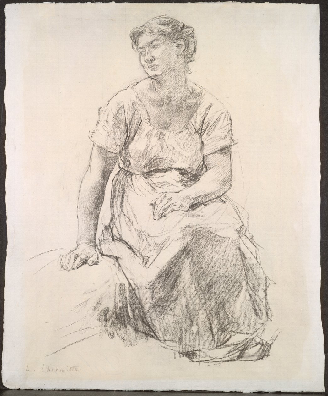 Sitzende Bäuerin von Leon Augustin Lhermitte