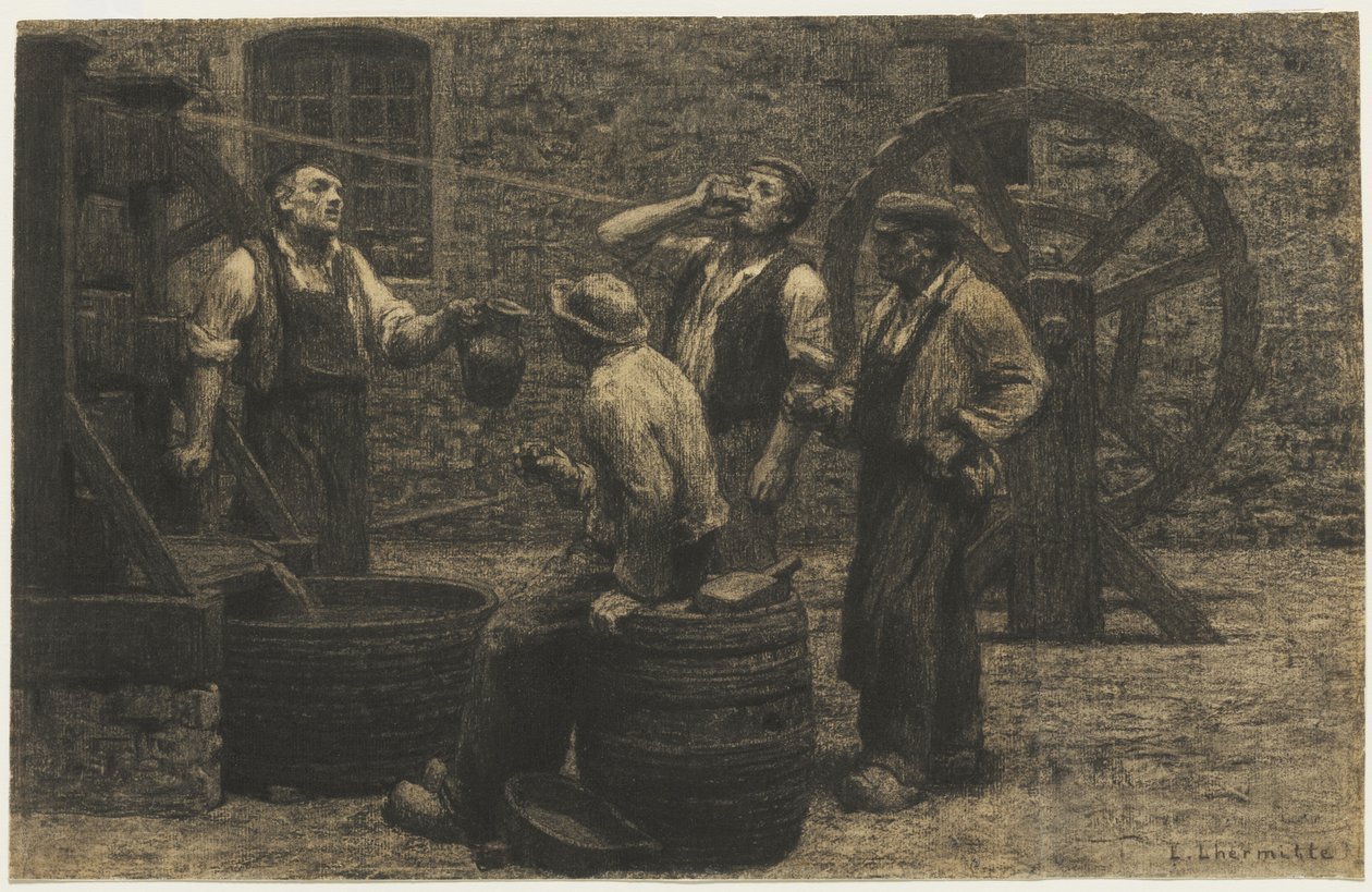 Die Weinpresse, ca. 1872 von Leon Augustin Lhermitte