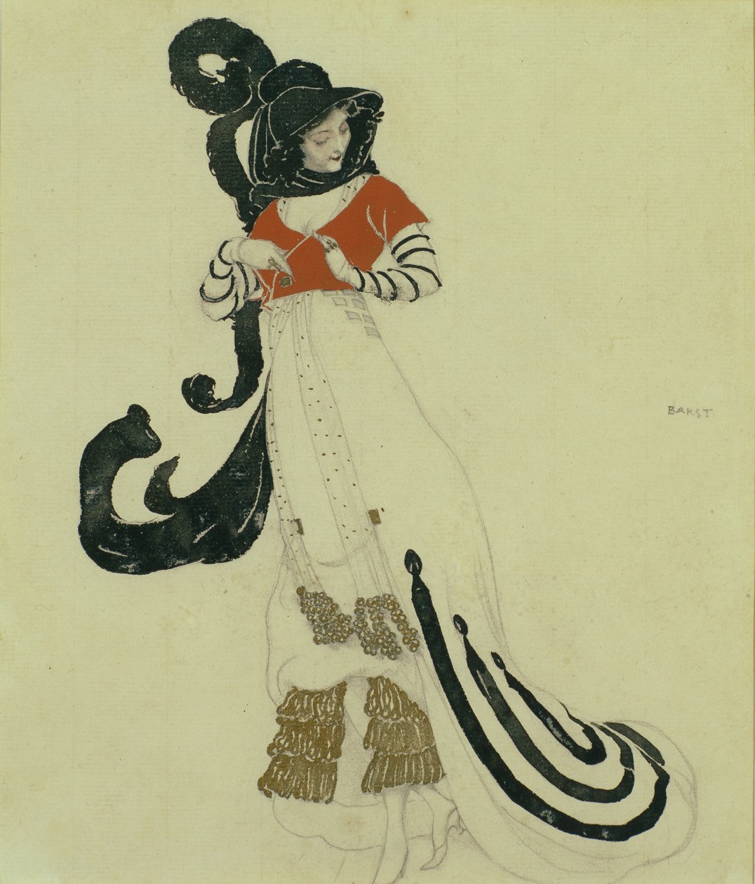 Kostümentwurf für eine Verkleidung, ca. 1914 von Leon Bakst