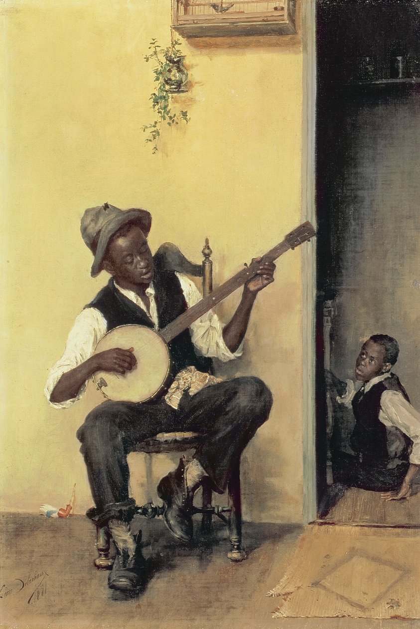 Der Banjo-Spieler, 1881 von Leon Delachaux
