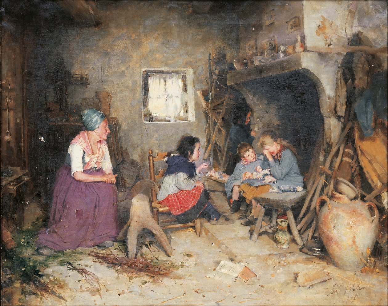Die kaputte Puppe, 1885 von Leon Delachaux